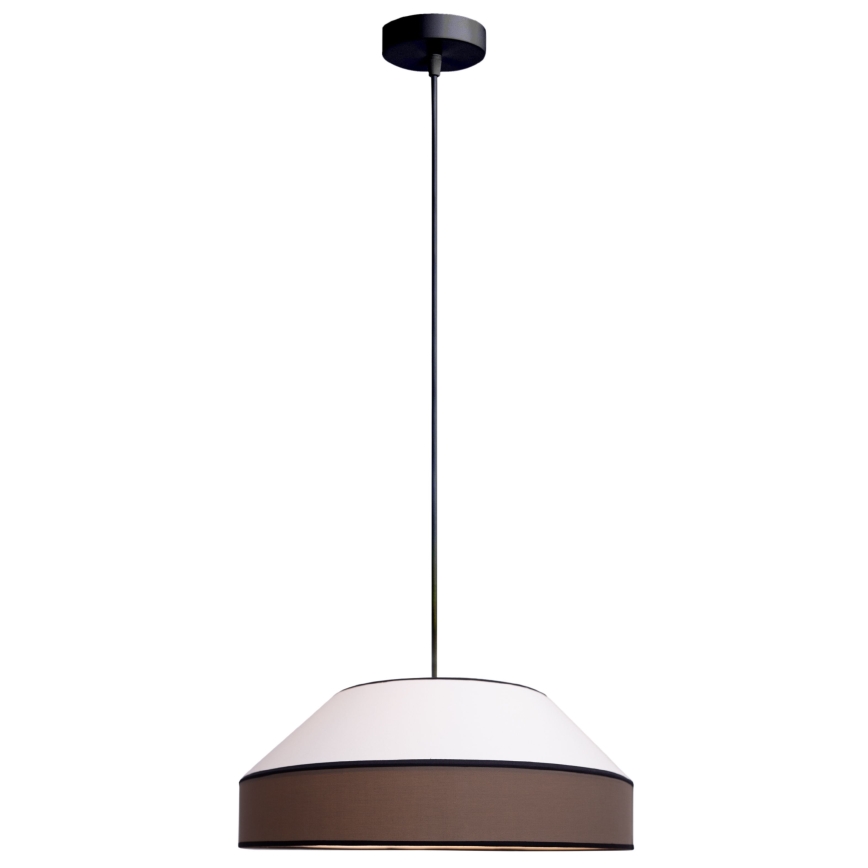 Hängeleuchte an Schnur MANISO 1xE27/60W/230V d 45 cm weiß/braun