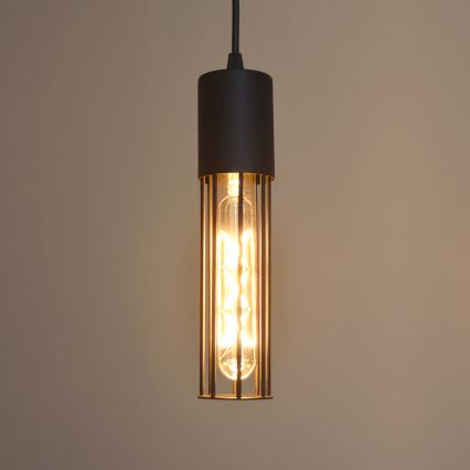 Hängeleuchte an Schnur MELODY 1xE27/15W/230V schwarz