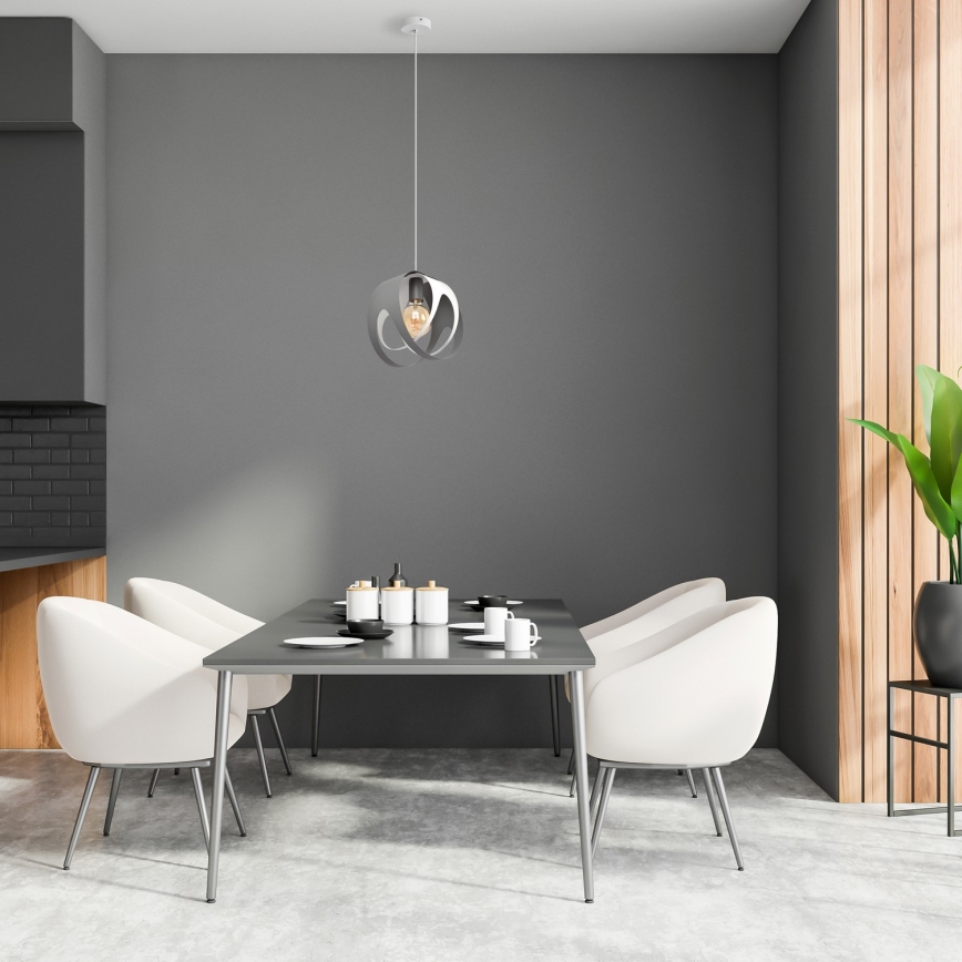 Hängeleuchte an Schnur MOONLIGHT 1xE27/15W/230V grau