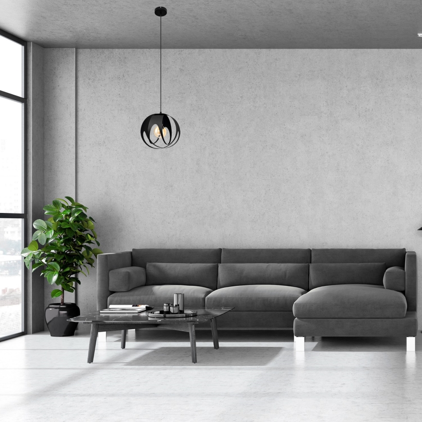 Hängeleuchte an Schnur MOONLIGHT 1xE27/15W/230V schwarz