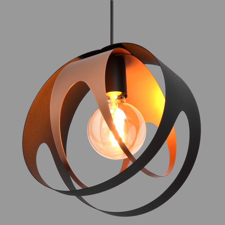 Hängeleuchte an Schnur MOONLIGHT 1xE27/15W/230V schwarz/Kupfer