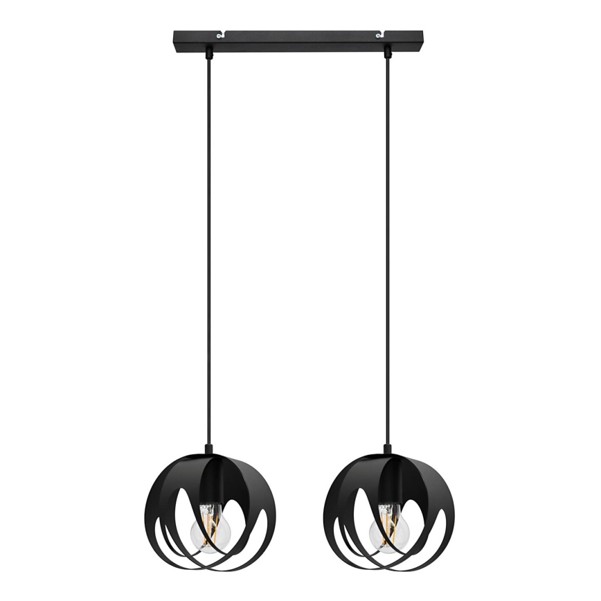 Hängeleuchte an Schnur MOONLIGHT 2xE27/15W/230V schwarz