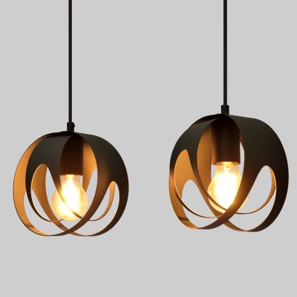Hängeleuchte an Schnur MOONLIGHT 2xE27/15W/230V schwarz