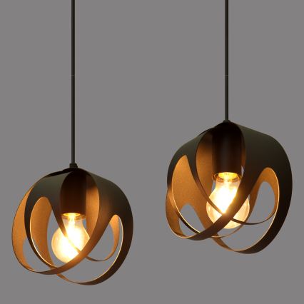 Hängeleuchte an Schnur MOONLIGHT 2xE27/15W/230V schwarz