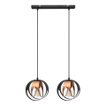 Hängeleuchte an Schnur MOONLIGHT 2xE27/15W/230V schwarz/Kupfer