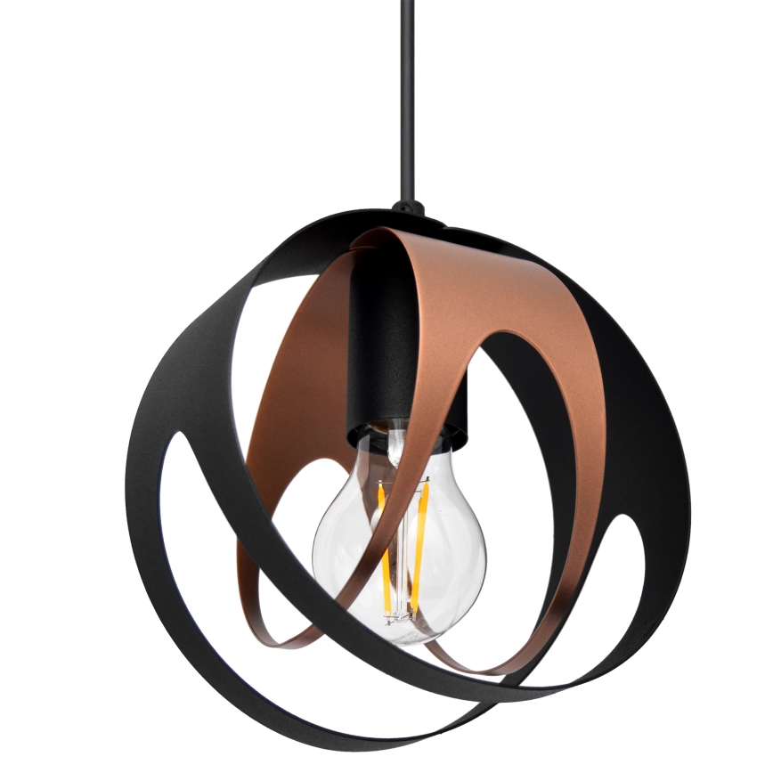 Hängeleuchte an Schnur MOONLIGHT 2xE27/15W/230V schwarz/Kupfer