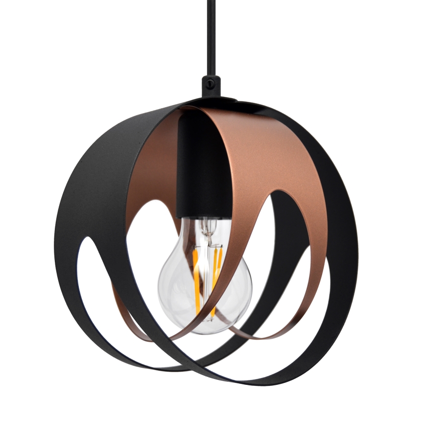 Hängeleuchte an Schnur MOONLIGHT 3xE27/15W/230V schwarz/Kupfer