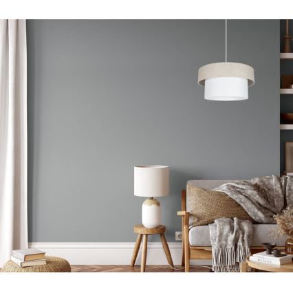 Hängeleuchte an Schnur NATA 1xE27/60W/230V beige