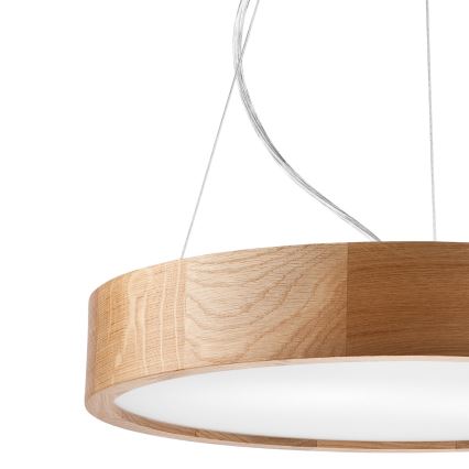 Hängeleuchte an Schnur OAK 3xE27/60W/230V Eiche ø 47,5 cm - FSC-zertifiziert