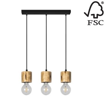 Hängeleuchte an Schnur PINO 3xE27/60W/230V – FSC-zertifiziert