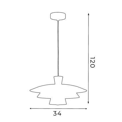 Hängeleuchte an Schnur PLATO 1xE27/60W/230V