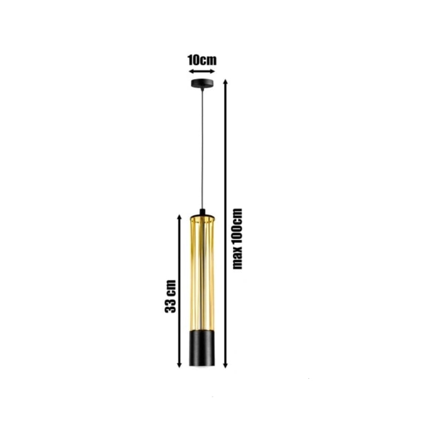 Hängeleuchte an Schnur PRESCOT 1xGU10/40W/230V golden
