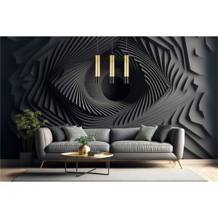 Hängeleuchte an Schnur PRESCOT 3xGU10/40W/230V golden