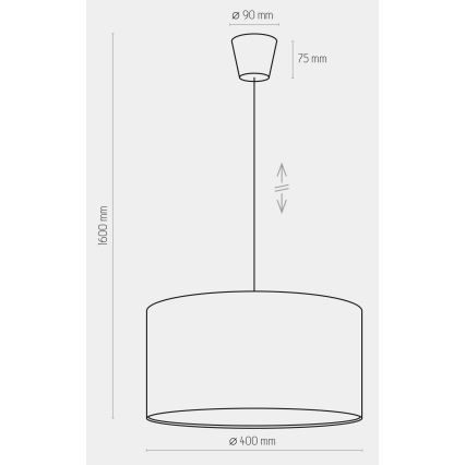 Hängeleuchte an Schnur RONDO KIDS 1xE27/25W/230V grün