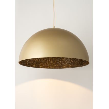 Hängeleuchte an Schnur SFERA 1xE27/60W/230V d 35 cm golden/schwarz