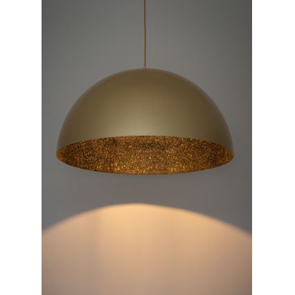 Hängeleuchte an Schnur SFERA 1xE27/60W/230V d 35 cm golden/schwarz