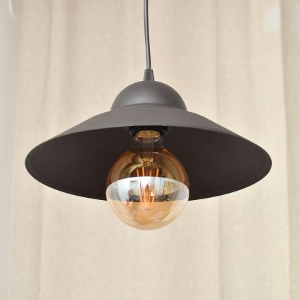 Hängeleuchte an Schnur SORAPIS 1xE27/15W/230V schwarz