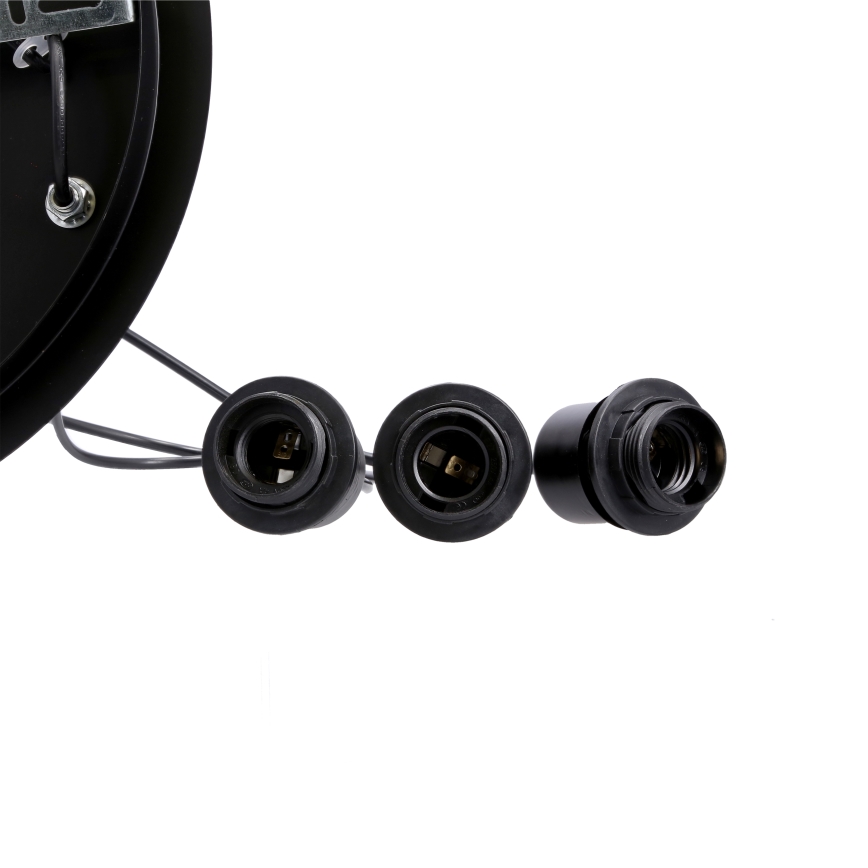 Hängeleuchte an Schnur SPIEGA 3xE27/60W/230V golden/schwarz