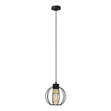 Hängeleuchte an Schnur STARLIGHT 1xE27/15W/230V schwarz/golden