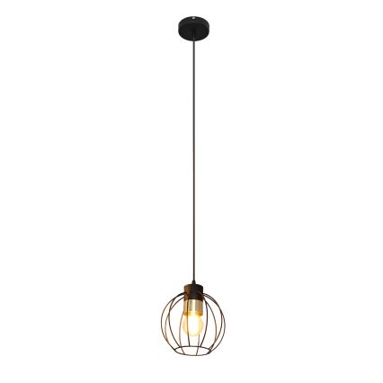 Hängeleuchte an Schnur STARLIGHT 1xE27/15W/230V schwarz/golden