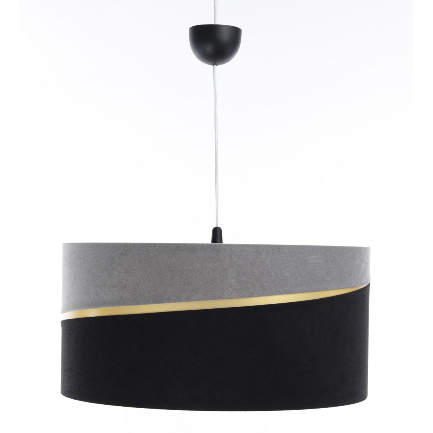 Hängeleuchte an Schnur SWING 1xE27/60W/230V schwarz/grau/golden