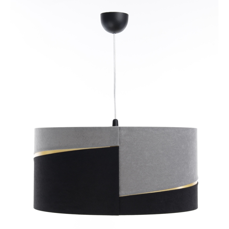 Hängeleuchte an Schnur SWING 1xE27/60W/230V schwarz/grau/golden