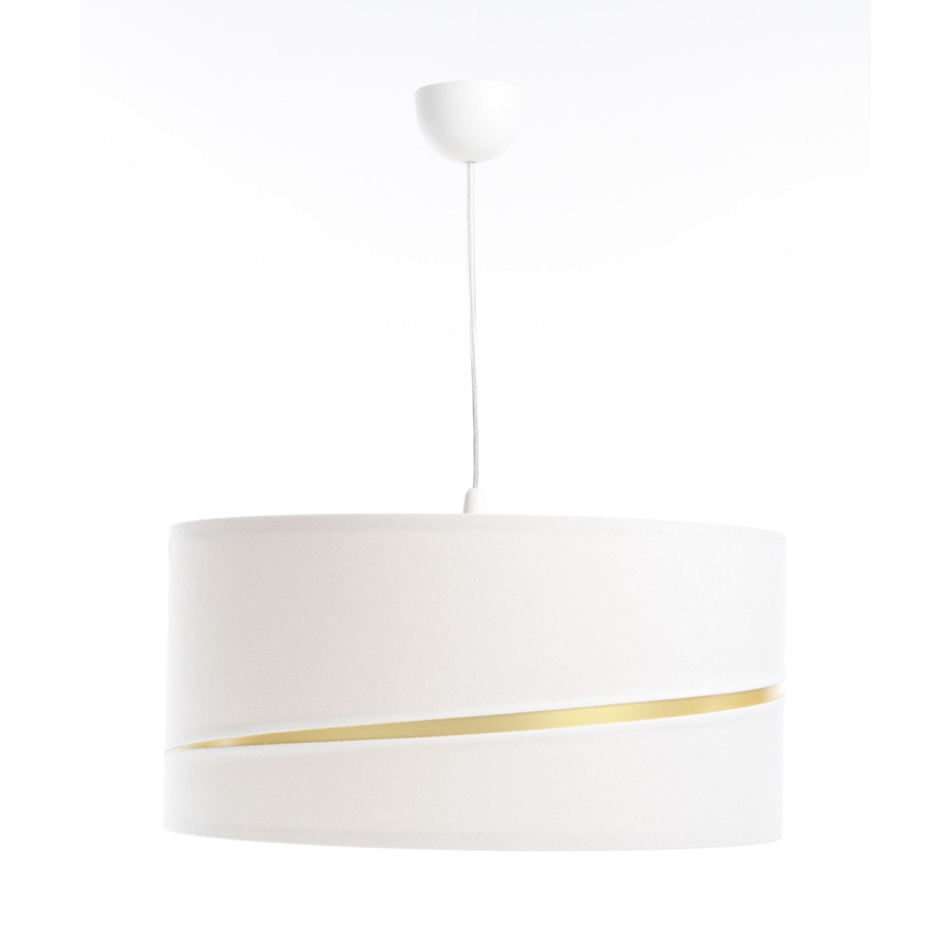 Hängeleuchte an Schnur SWING 1xE27/60W/230V weiß/golden
