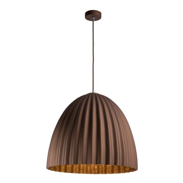 Hängeleuchte an Schnur TELMA 1xE27/60W/230V d 50 cm braun/golden