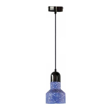 Hängeleuchte an Schnur TERRAZZO 1xE27/60W/230V d 12 cm blau