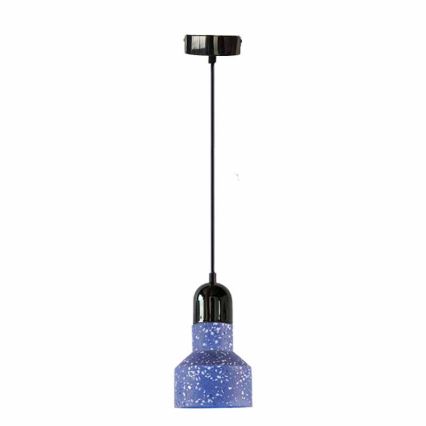 Hängeleuchte an Schnur TERRAZZO 1xE27/60W/230V d 12 cm blau