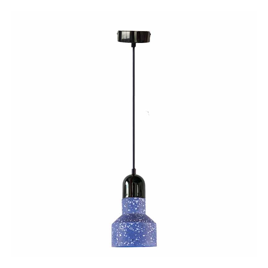 Hängeleuchte an Schnur TERRAZZO 1xE27/60W/230V d 12 cm blau
