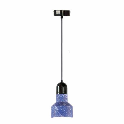 Hängeleuchte an Schnur TERRAZZO 1xE27/60W/230V d 12 cm blau
