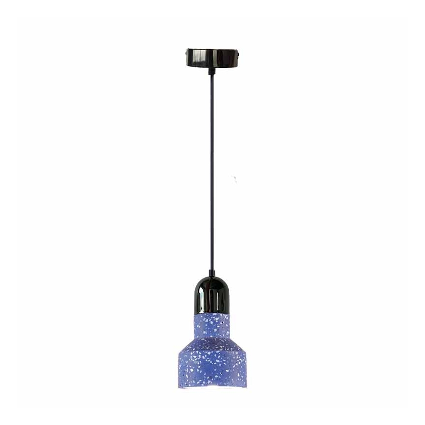 Hängeleuchte an Schnur TERRAZZO 1xE27/60W/230V d 12 cm blau