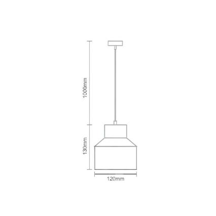 Hängeleuchte an Schnur TERRAZZO 1xE27/60W/230V d 12 cm cremefarben