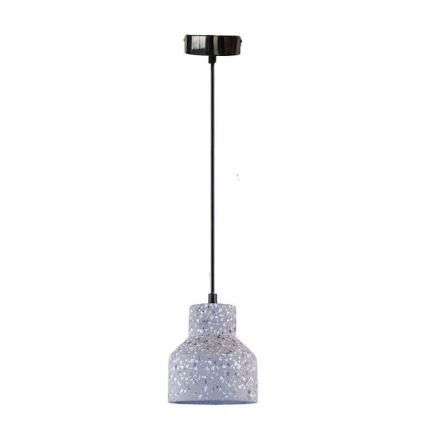 Hängeleuchte an Schnur TERRAZZO 1xE27/60W/230V d 12 cm grau