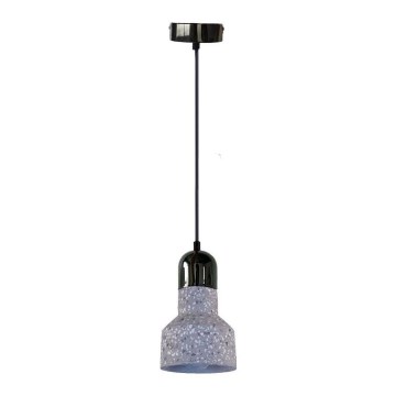 Hängeleuchte an Schnur TERRAZZO 1xE27/60W/230V d 12 cm grau