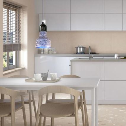 Hängeleuchte an Schnur TERRAZZO 1xE27/60W/230V d 12 cm grau