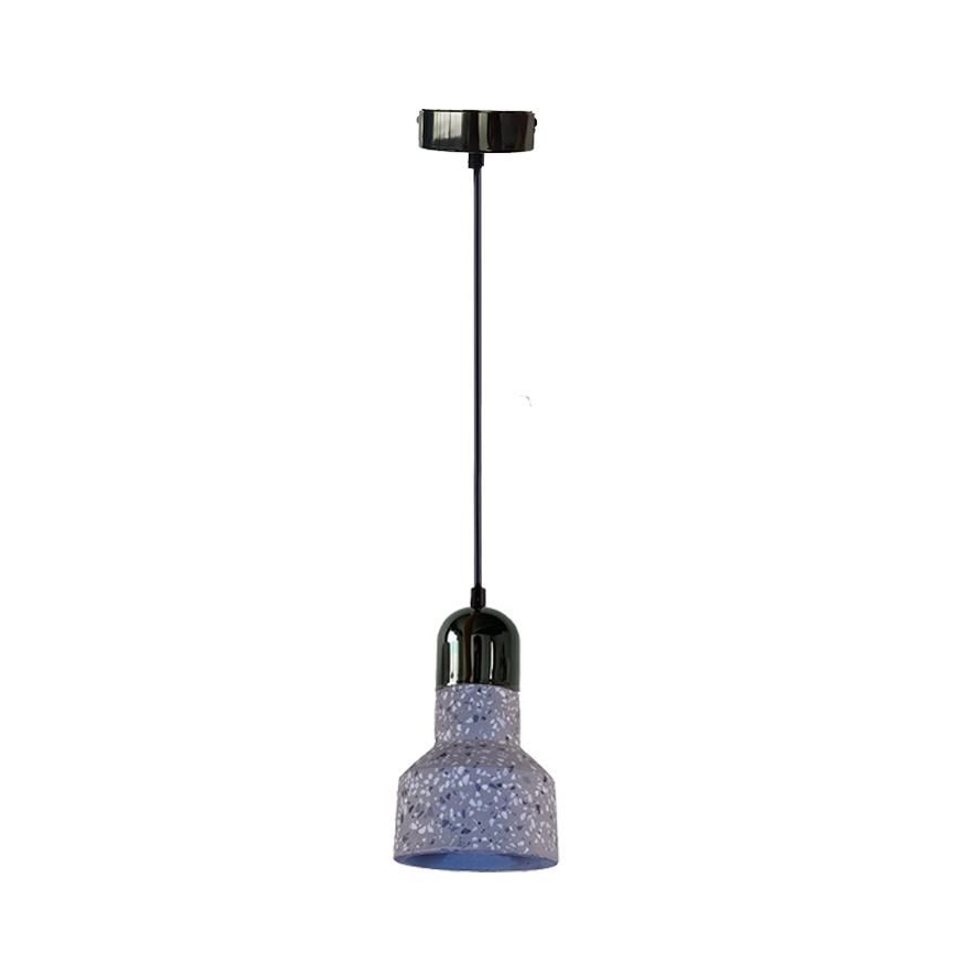 Hängeleuchte an Schnur TERRAZZO 1xE27/60W/230V d 12 cm grau