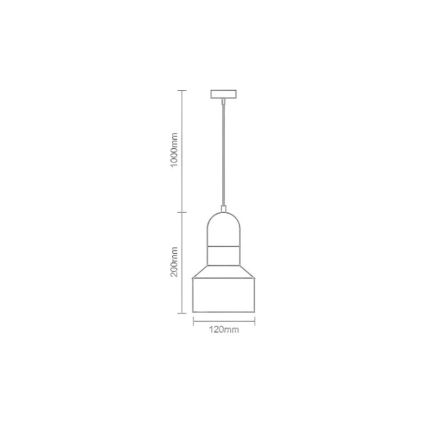 Hängeleuchte an Schnur TERRAZZO 1xE27/60W/230V d 12 cm rot