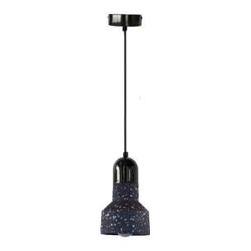 Hängeleuchte an Schnur TERRAZZO 1xE27/60W/230V d 12 cm schwarz