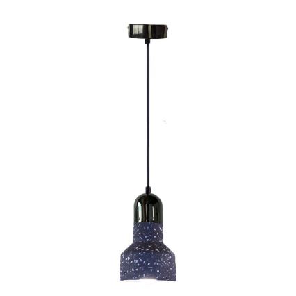 Hängeleuchte an Schnur TERRAZZO 1xE27/60W/230V d 12 cm schwarz