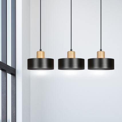 Hängeleuchte an Schnur TORIN 3xE27/15W/230V schwarz