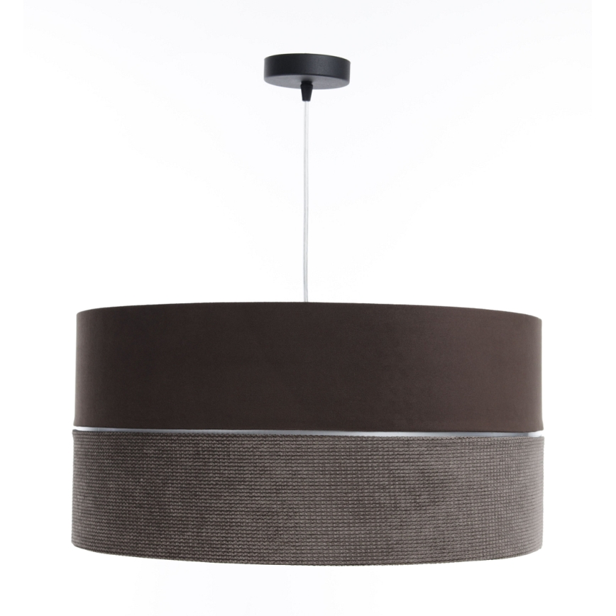 Hängeleuchte an Schnur TWIST 1xE27/60W/230V braun/silbern