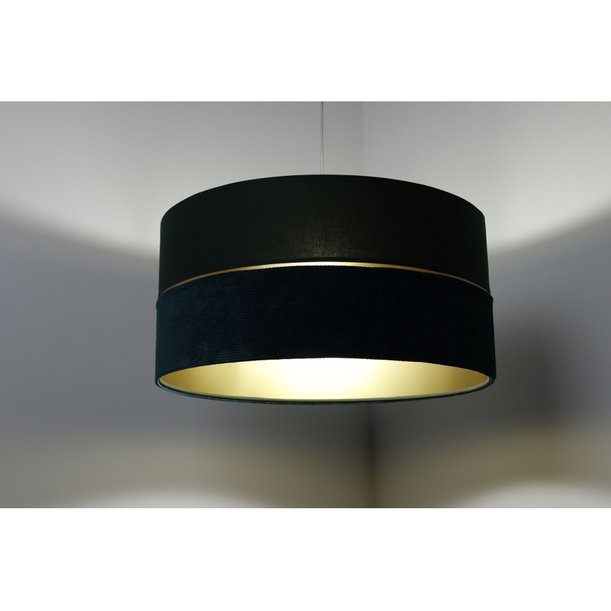 Hängeleuchte an Schnur TWIST 1xE27/60W/230V grün/golden