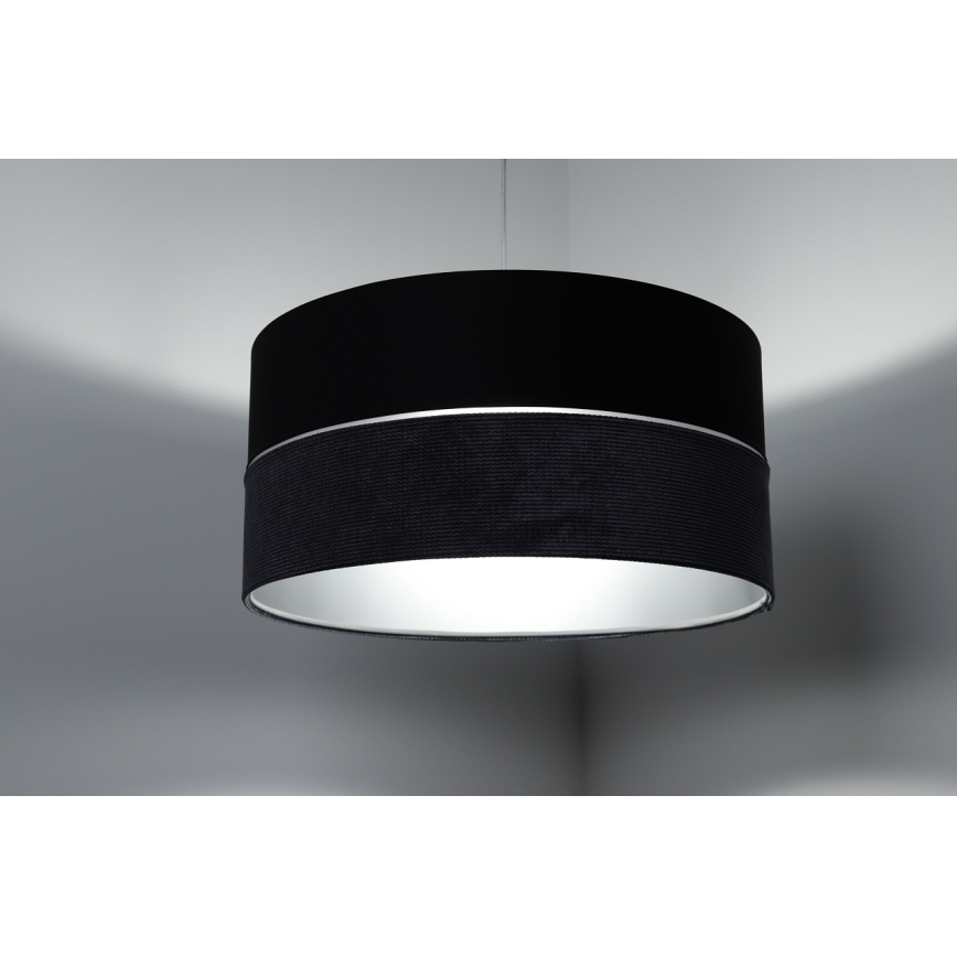 Hängeleuchte an Schnur TWIST 1xE27/60W/230V schwarz/grau/silbern