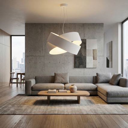 Hängeleuchte an Schnur VIENO 3xE27/15W/230V weiß