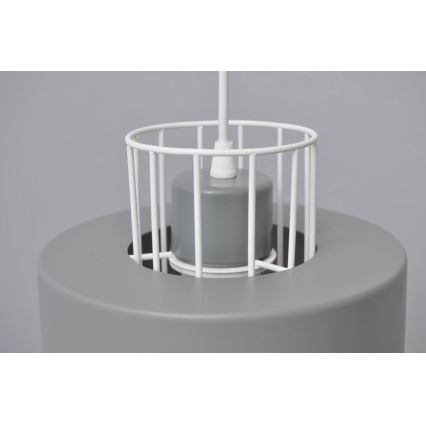 Hängeleuchte an Schnur VOLTA 3xE27/15W/230V Durchmesser 42 cm grau
