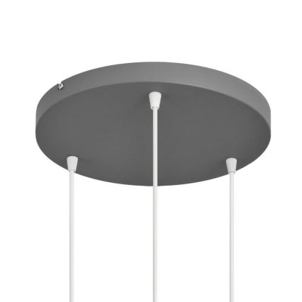 Hängeleuchte an Schnur VOLTA 3xE27/15W/230V Durchmesser 42 cm grau