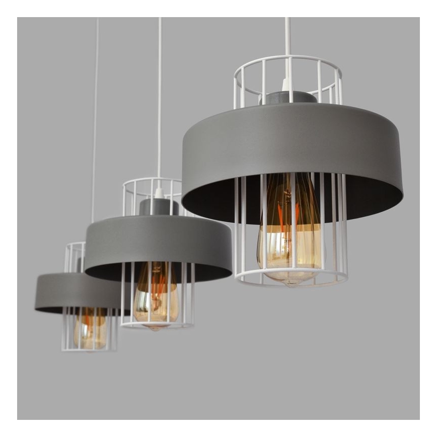 Hängeleuchte an Schnur VOLTA 3xE27/15W/230V grau