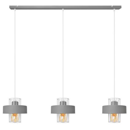 Hängeleuchte an Schnur VOLTA 3xE27/15W/230V grau